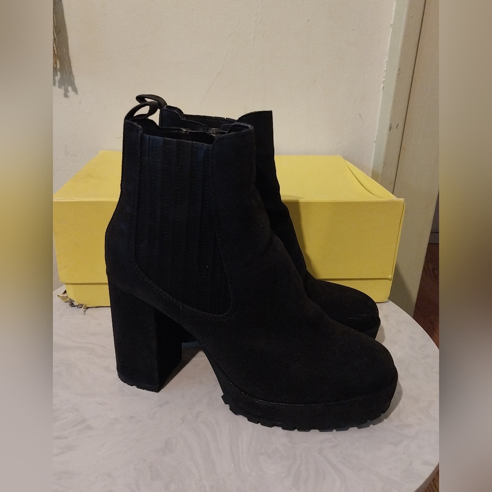 Mix No.6 Platform Black Chunky Platform Boots